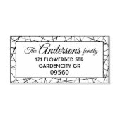 Modern spinnenweb lijst, hand getrokken lijnen rubberstempel (Afrduk)