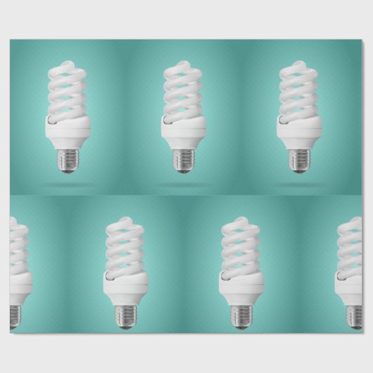 Modern Spiral Compact Fluorescent Lightbulb Cadeaupapier (Vlak)