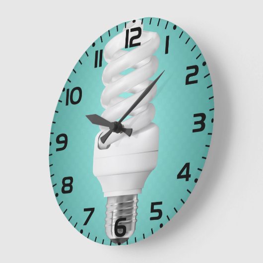 Modern Spiral Compact Fluorescent Lightbulb Grote Klok (Hoek)