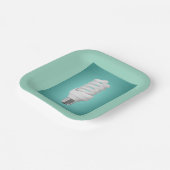 Modern Spiral Compact Fluorescent Lightbulb Papieren Bordje (Gebogen)