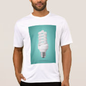 Modern Spiral Compact Fluorescent Lightbulb T-shirt (Voorkant)