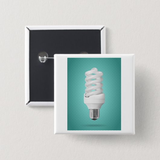 Modern Spiral Compact Fluorescent Lightbulb Vierkante Button 5,1 Cm (Voorkant /achterkant)