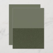 Modern Split Moss Green Flat Save the Date Kaart (Voorkant / Achterkant)