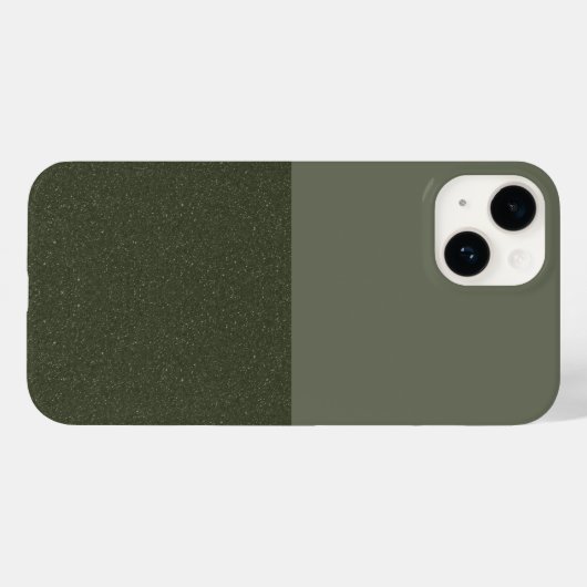 Modern Split Moss Green iPhone 14 Hoesje – Aanpass (Achterkant (horizontaal))