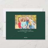 Modern Spooky Pompoen Script Halloween Foto Feestdagenkaart (Achterkant)