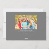 Modern Spooky Pompoen Script Halloween Foto Feestdagenkaart (Achterkant)