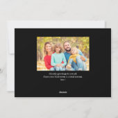 Modern Spooky Pompoen Script Halloween Foto Feestdagenkaart (Achterkant)