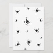 Modern Spooky Spider web Zwart & Wit Halloween Kaart (Achterkant)