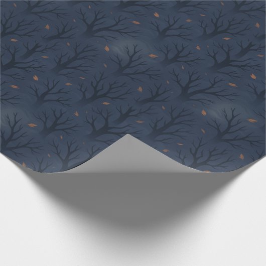 Modern Spooky Trees Halloween Seasonal Gift Wrap Cadeaupapier (Hoek)