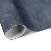 Modern Spooky Trees Halloween Seasonal Gift Wrap Cadeaupapier (Rol Hoek)
