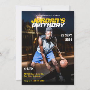 Modern Sportief Sport Verjaardagsfotomagazine Hoes Kaart