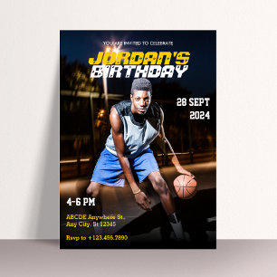 Modern Sportief Sport Verjaardagsfotomagazine Hoes Kaart