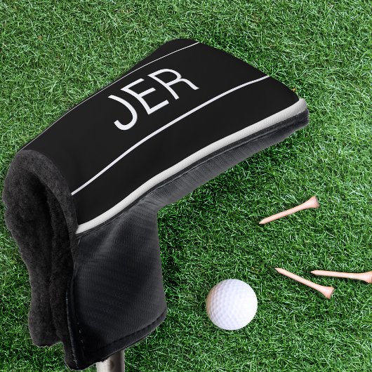 Modern Sports Black Monogrammed Golfer Putter Golfheadcover