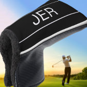 Modern Sports Black Monogrammed Golfer Putter Golfheadcover