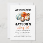 Modern Sports Kinder 2e verjaardag Kaart (Voorkant)