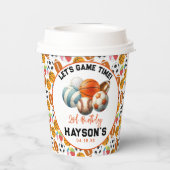 Modern Sports Kinder 2e verjaardag Papieren Bekers (Achterkant)