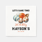 Modern Sports Kinder 2e verjaardag Servet (Voorkant)