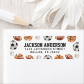 Modern Sports Verjaardag Terug Adres Etiket (Insitu)