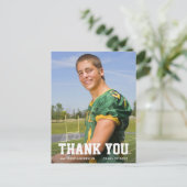 Modern Sporty Afstuderen Bedankt Foto Briefkaart (Staand voorkant)