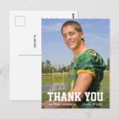 Modern Sporty Afstuderen Bedankt Foto Briefkaart (Voorkant / Achterkant)