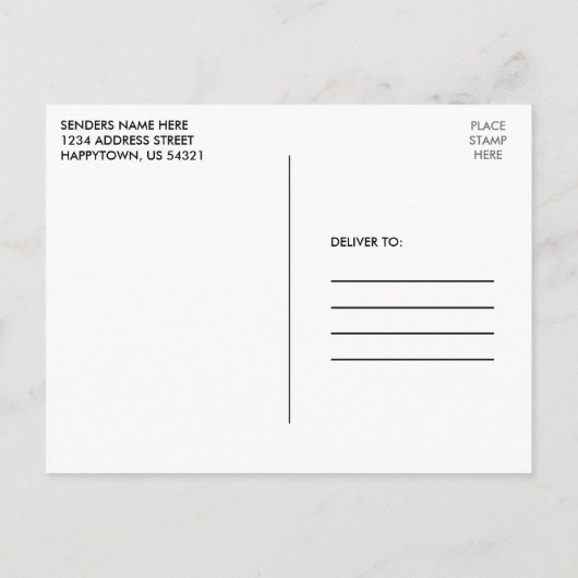 Modern Sporty Afstuderen kondiging Briefkaart (Achterkant)