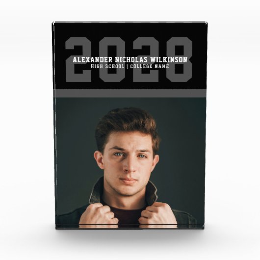 Modern Sporty Bold Typography Afstuderen Fotoblokken (Voorkant)