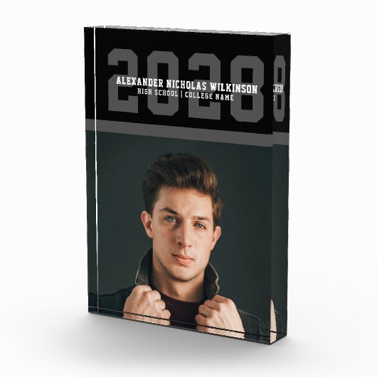 Modern Sporty Bold Typography Afstuderen Fotoblokken (Rechts)