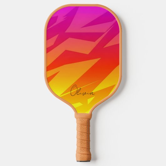 Modern Sporty Energetic Pop Art Aesthetic  Pickleball Paddle (Voorkant)