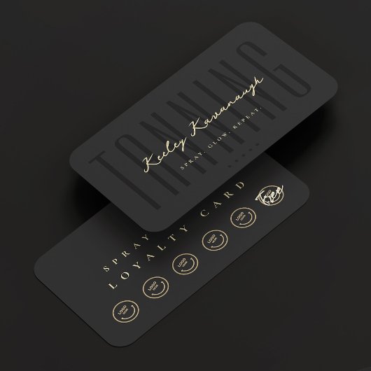 Modern Spray Tan Tanning Specialist Loyalty Kaart Visitekaartje