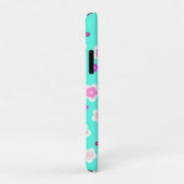 Modern Spring aqua gradient paarse bloemenpatroon Case-Mate iPhone Case (Achterkant/rechts)