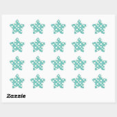 Modern Spring aqua gradient paarse bloemenpatroon Ster Sticker (Vel)