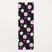 Modern Spring aqua gradiënt paarse flora patroon Yogamat (Voorkant)