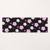 Modern Spring aqua gradiënt paarse flora patroon Yogamat (Voorkant (horizontaal))