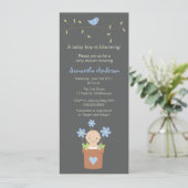 Modern Spring Baby shower-ingang - Boy Kaart (Staand voorkant)