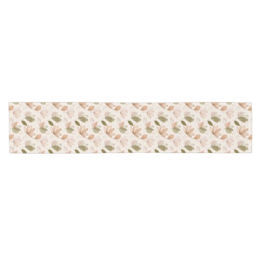 Modern Spring Botanical Floral Table Runner Korte Tafelloper (Horizontaal)