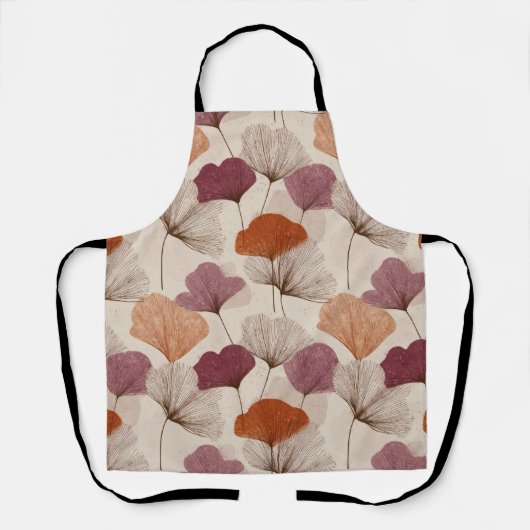 Modern Spring Botanical FloralAll-Over Print Apron Schort (Voorkant)