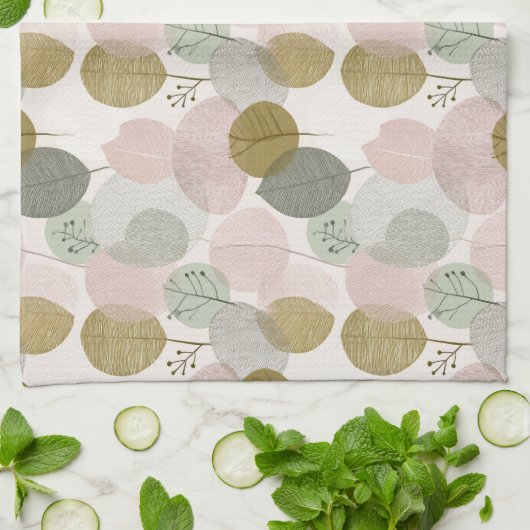 Modern Spring Botanical Kitchen Towels Theedoek (Gevouwen)