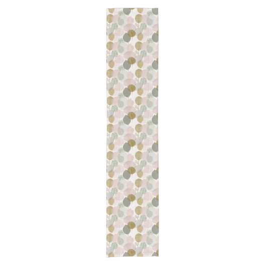 Modern Spring Botanical Table Runner Korte Tafelloper (Voorkant)