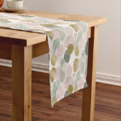 Modern Spring Botanical Table Runner Korte Tafelloper (Voorbeeld)