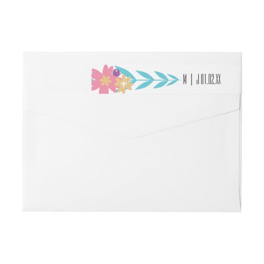 Modern Spring Branch Floral Pink (Achterkant)