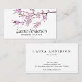 Modern Spring Cherry Blossom Professional  Visitekaartje (Voorkant / Achterkant)