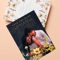 Modern Spring Elegant Wildflower Boho Foto Save T