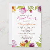 Modern Spring Floral Decor Wedding Vrijgezellenfee Kaart (Voorkant)