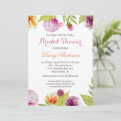 Modern Spring Floral Decor Wedding Vrijgezellenfee Kaart (Staand voorkant)