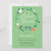 Modern Spring Floral Garland Vrijgezellenfeest Kaart (Voorkant)