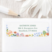 Modern Spring Floral Retouradres Etiket (Insitu)