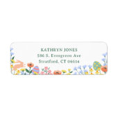 Modern Spring Floral Retouradres Etiket (Voorkant)