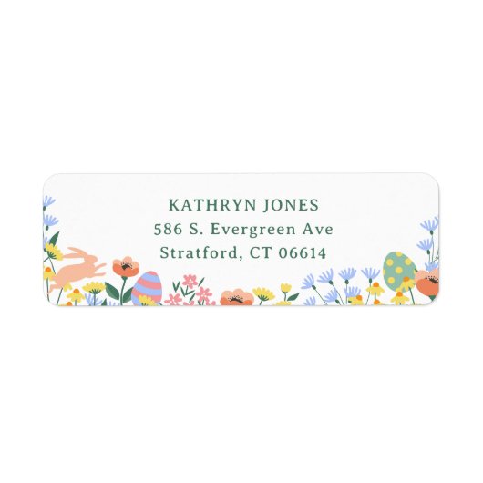 Modern Spring Floral Retouradres Etiket (Voorkant)