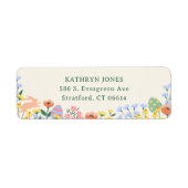 Modern Spring Floral Retouradres Etiket (Voorkant)