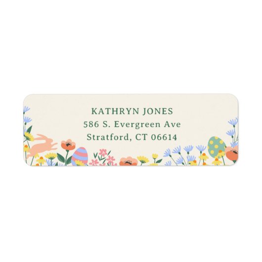 Modern Spring Floral Retouradres Etiket (Voorkant)
